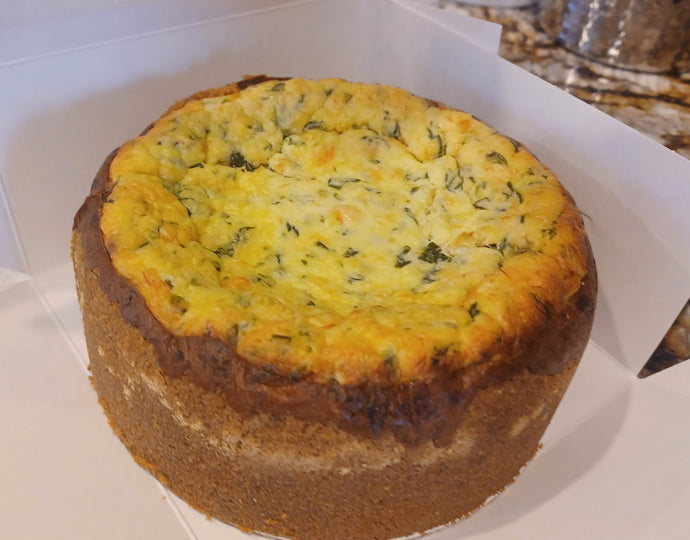 Salmon, Spinach & Habanero Pepper Cheesecake - New Savory!